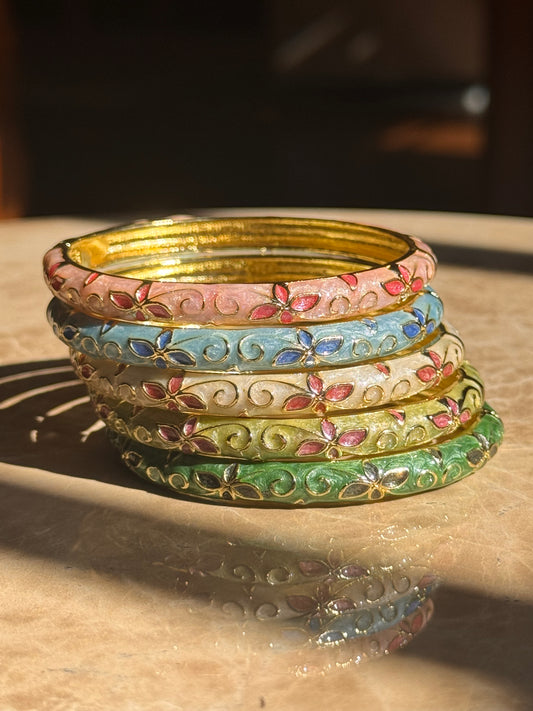 Petal Enamel Bangle